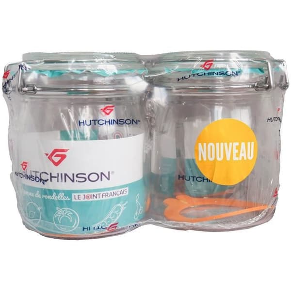 Konserveringsburkar - HUTCHINSON - Set om 4 - Kapacitet 0,75 L