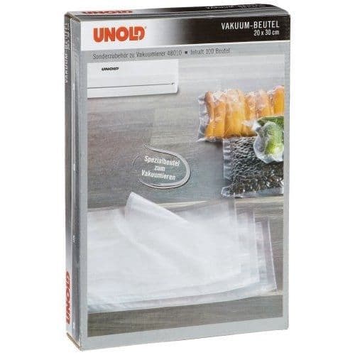 Paket med 100 vakuumpåsar UNOLD / ESGE 4801002 VAKUUM-BEUTEL20X30 - Grå