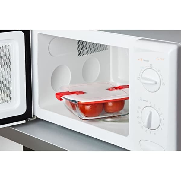 PYREX Fyrkantigt fat 14x12x4 cm + Cook &amp; Heat lock