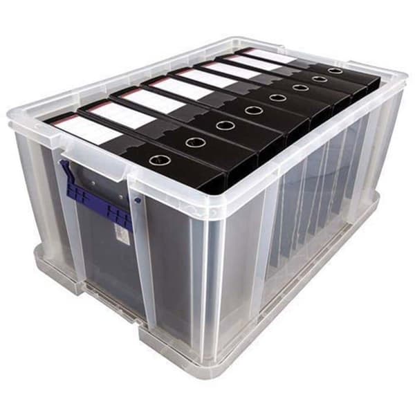 Bankers Box ProStore förvaringsbox 70 L, 30 x 58 x 38,5 cm, med lock och handtag, A4-storlek, stapelbar,