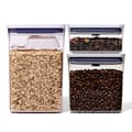 Miniatyrbild 3 av 4: Oxo bra grepp - 11241400 - (R) - Set med 3 rektangulära POP-förvaringslådor med sked, Vit