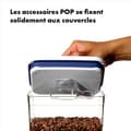 Miniatyrbild 1 av 4: Oxo bra grepp - 11241400 - (R) - Set med 3 rektangulära POP-förvaringslådor med sked, Vit