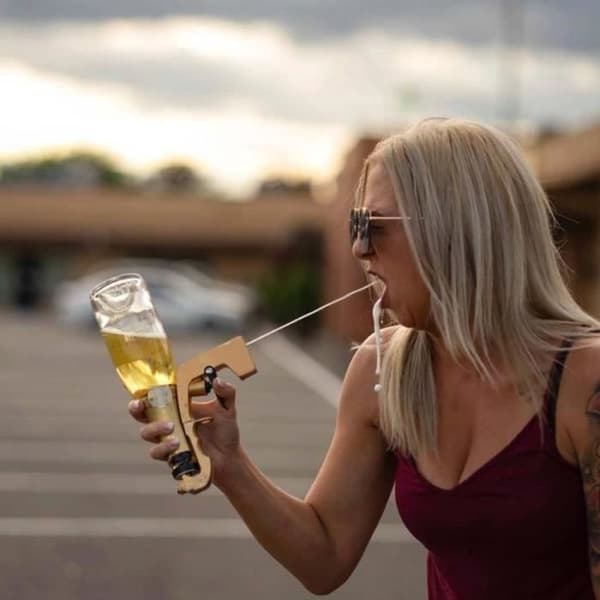 Dispenserpistol för champagne och dryck - SHOP-STORY - Champagnesprutpistol ELLER - Gul - 2 års garanti