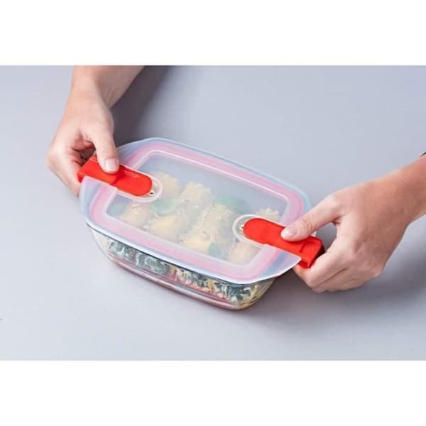 Rektangulär låda med lock - PYREX - 1451024 - 23 x 15 cm - 1,1 L - Cook &amp; Heat - Bas i borosilikatglas