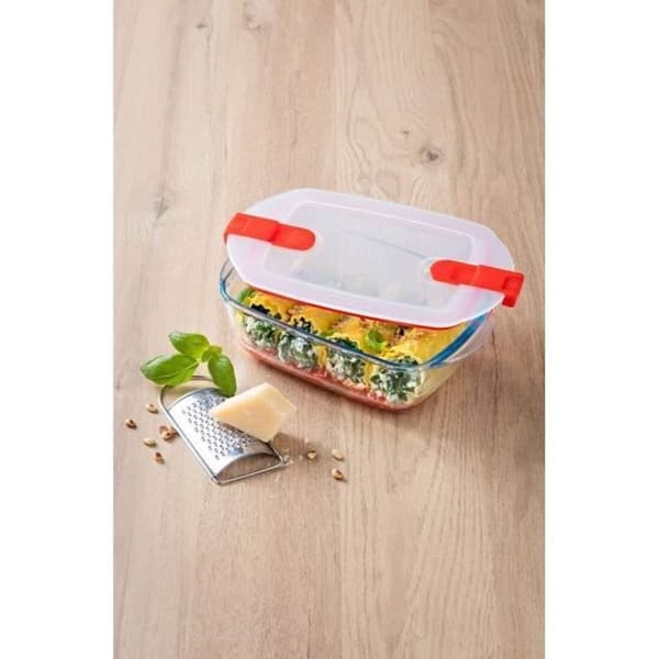Rektangulär låda med lock - PYREX - 1451024 - 23 x 15 cm - 1,1 L - Cook &amp; Heat - Bas i borosilikatglas