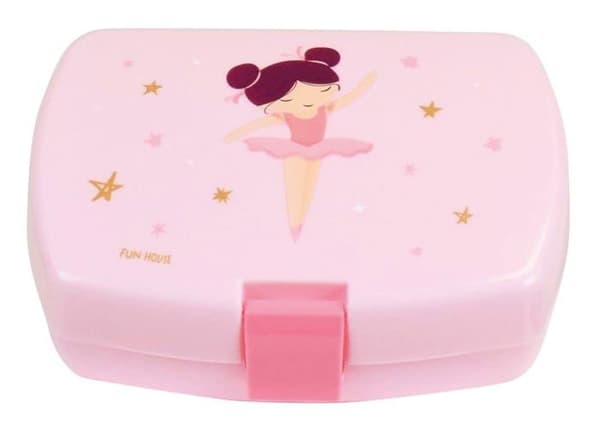Roligt hus - 006033 - BALLERINA DANCER SNACKBOX FÖR BARN H.6.5 X L.17 X D.13.5 CM