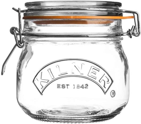 Karis förvaringsburkar - KLR0025.490VCLR - Kilner Rund förvaringsburk med clip-on, glas