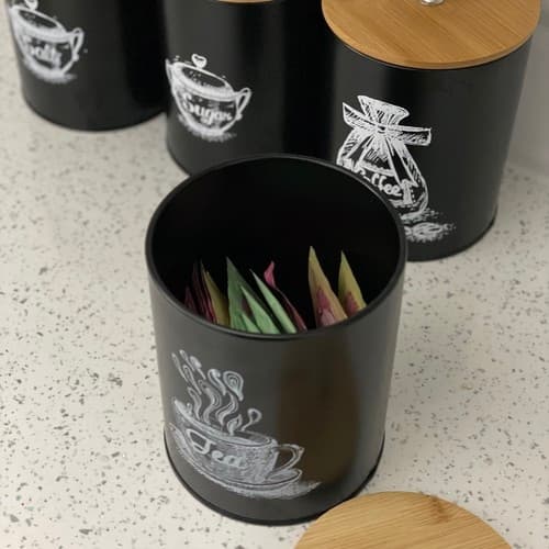 Köksbehållare / Matförvaring - Kaffe, te, salt, socker - 4-delar