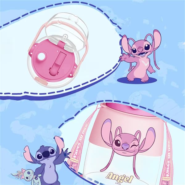 Miniso Disney Stitch 1300ml Tritan Vattenflaska med Sugrör, Perfekt för Hydrering på Språng