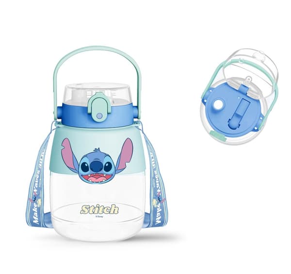 Miniso Disney Stitch 1300ml Tritan vandflaske med sugerør, perfekt til hydrering på farten