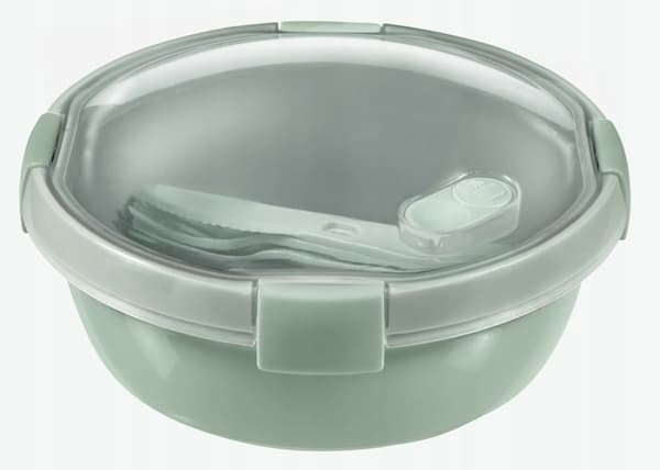 Curver 249953 Förvaringslåda, till GO Nomad Tallrikar 1L med Återvinningsbestick (Smart ECO Line) 198 x 198 x 66 mm