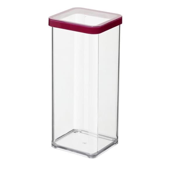 Förvaringslåda kvadratisk Loft 1605001 1,5 L 10x10x21,4 cm genomskinlig - SUNDIS - Polypropylen