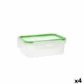 Miniatyrbild 2 av 3: Quid Greenery Lunchbox 1 L Transparent plast 13 x 18 x 6,8 cm - 1 L (4 enheter) (Pack 4x)