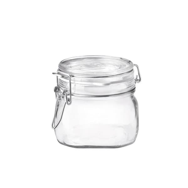 Bormioli Rocco Fido Transparent Glas Matförvaringsbehållare (500 ml) (6 enheter)