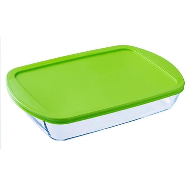 Rektangulär måltidslåda med lock Pyrex Cook & store Transparent silikonglas (4,5 L) (4 enheter)