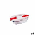 Miniatyrbild 1 av 4: Pyrex Cook &amp; Heat rektangulär lufttät lunchlåda 400 ml 17 x 10 x 5 cm Transparent glas (5 enheter)