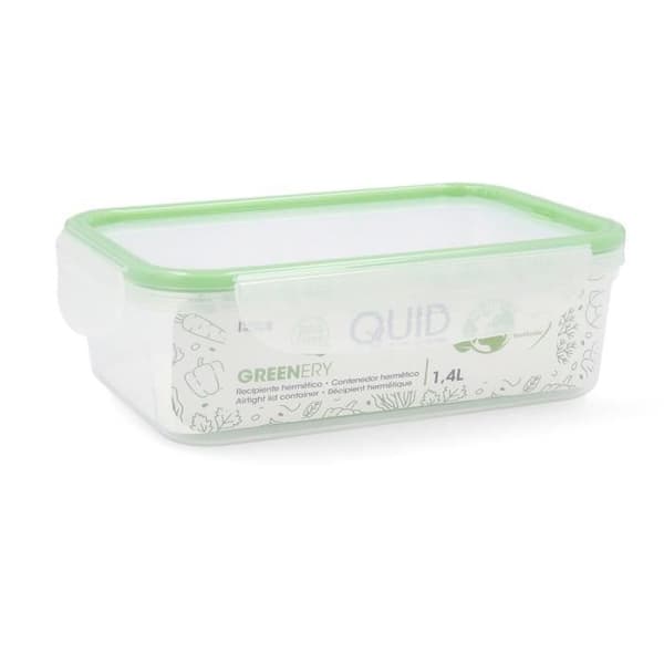 Quid Greenery Lunchlåda 1,4 L Transparent plast (Pack 4x)