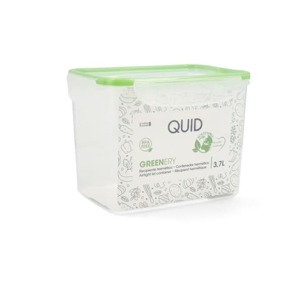 Quid Greenery Transparent Plast Lufttät Lunchbox (3,7 L) (Pack 4x)