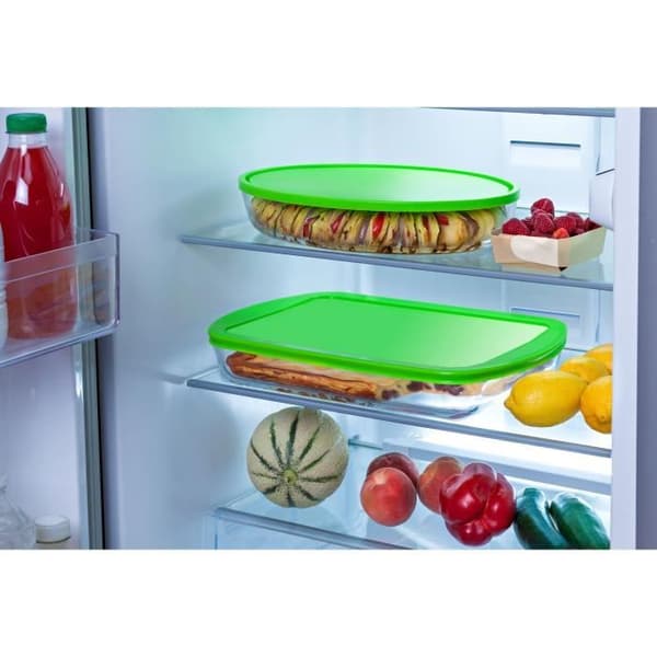 PYREX - COOK & STORE - Rektangulärt glasfat med lock 40x27 cm