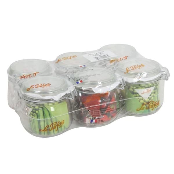 DEN PERFEKTA Set med 6 glasburkar - 0,5L - D 85 -6585001 - Transparent