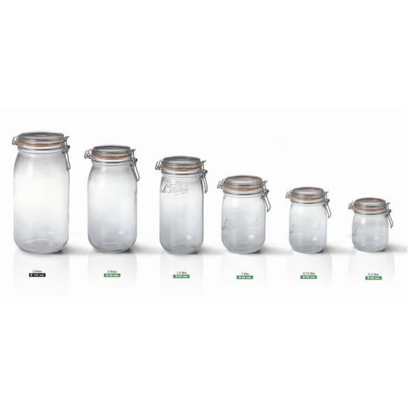 LE PARFAIT 1652075 Set med 3 glasburkar - 3L - D 100 - Transparent