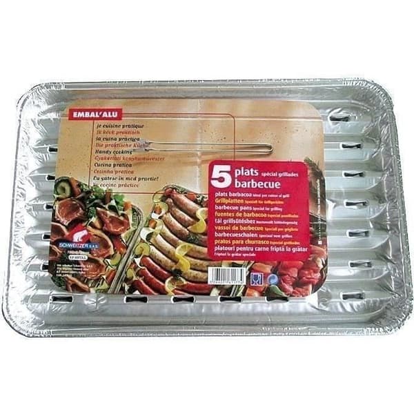 Grillplåt - aluminium - set om 5