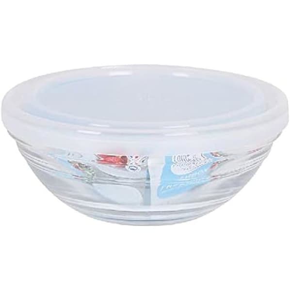 Freshbox skål - BigBuy Home - 23 cm - Transparent - Med lock - Flerfärgad