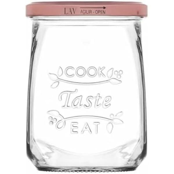 Glasburk - INDIEN - Set med 12 - 550 ml - Transparent - Flerfärgad - Mått 9x9x12 cm