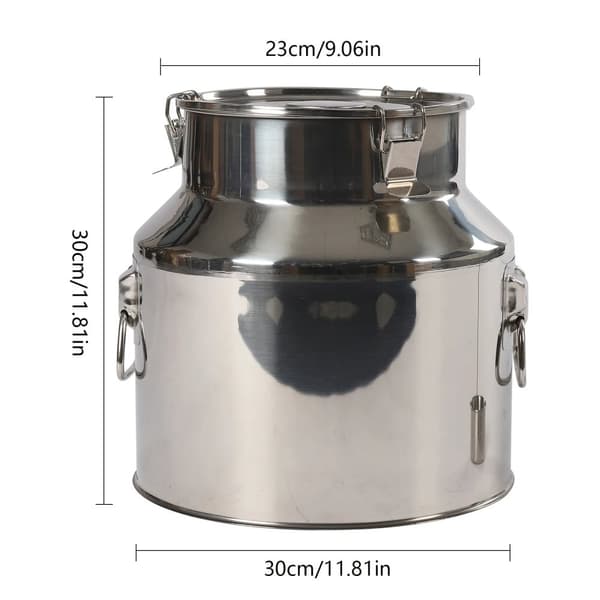 Rustfrit Stål Tæt Bucket, Lufttæt Design, Holdbar Konstruktion,22 l