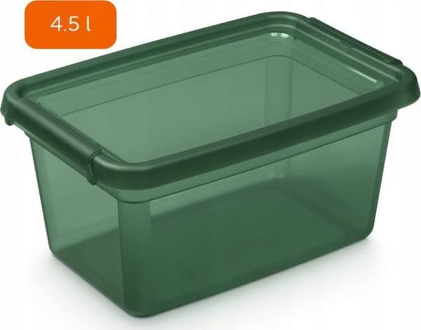 Moxom - OR-2322TGN - BaseStore Färg förvaringslåda, 4,5 l, furu, transparent grön
