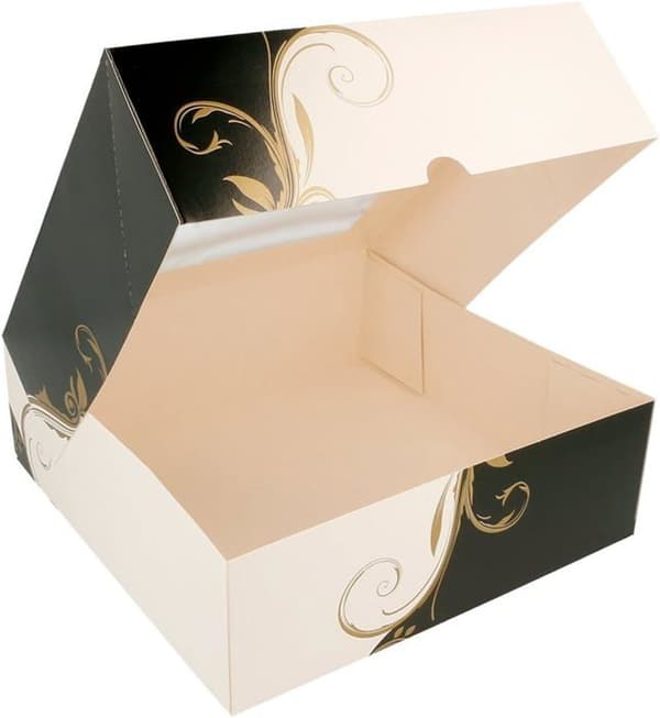 García de pou - 204,70 - Garcia de pou bagerikartonger med fönster 275 g/m2, 23 x 23 x 7,5 cm, set om 50 st, Vit