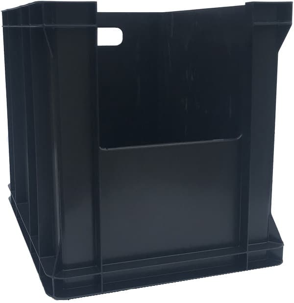 CONTAINER MED INSPEKTIONSVINDUE 400x300x320 SORT SÆT 48 STK
