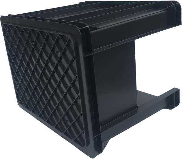 BEHÅLLARE MED INSPEKTIONSFÖNSTER 400x300x270 SVART SET 56 ST