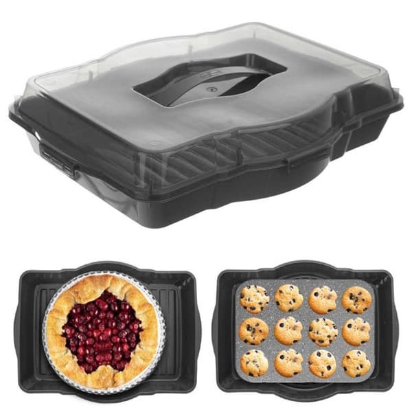 REKTANGULÆR KAGE-SNACKBEHOLDER 45x35cm 154033
