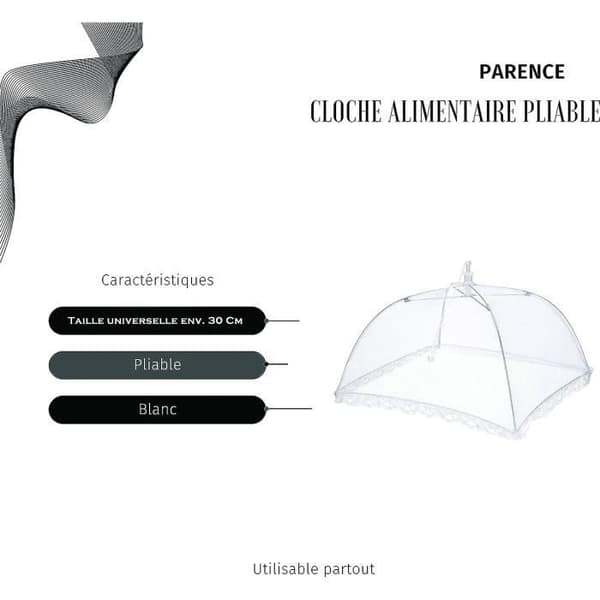 4 st cloche för livsmedel som är vikbar - Flugbort - Insektsnät för mat - Matlock - Universell storlek