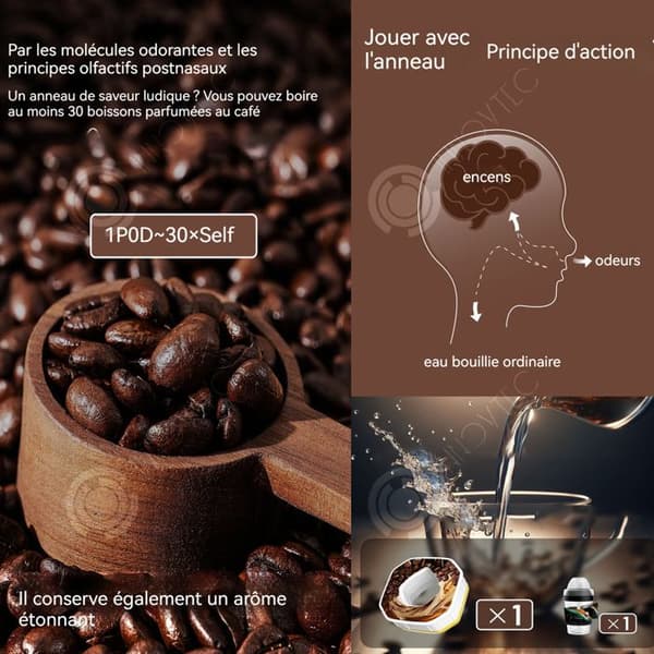 INN vattenflaska 400 ml luftsmakflaska med 1 kaffesmaksring Naturlig rik kaffesmak Återanvändbar flaska