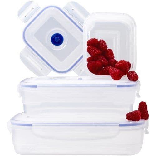 Livsmedelslådor - Aspifresh - ACC922 - Pack om 3 - Rektangulär - 1 Pump - 1,7 L