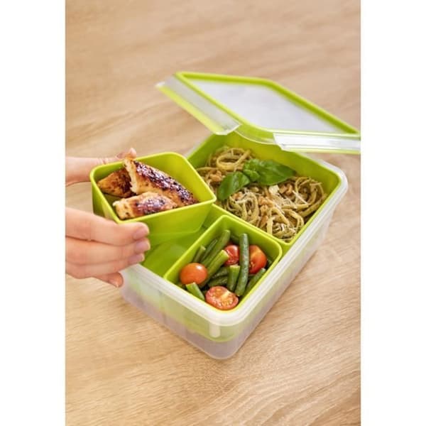 TEFAL Masterseal To Go Matlåda 2,3 L, 3 fack, 100% hermetisk, Utan BPA, 30 års garanti N1071610