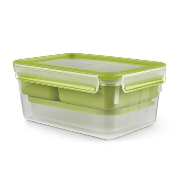 TEFAL Masterseal To Go Matlåda 2,3 L, 3 fack, 100% hermetisk, Utan BPA, 30 års garanti N1071610