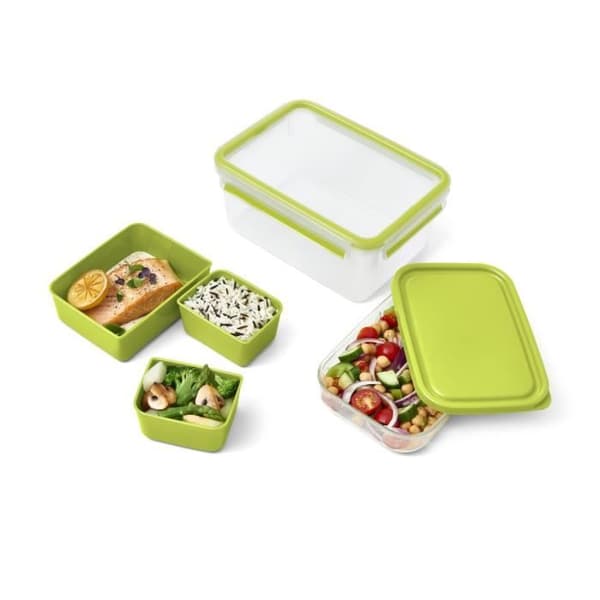 TEFAL Masterseal To Go Matlåda 2,3 L, 3 fack, 100% hermetisk, Utan BPA, 30 års garanti N1071610