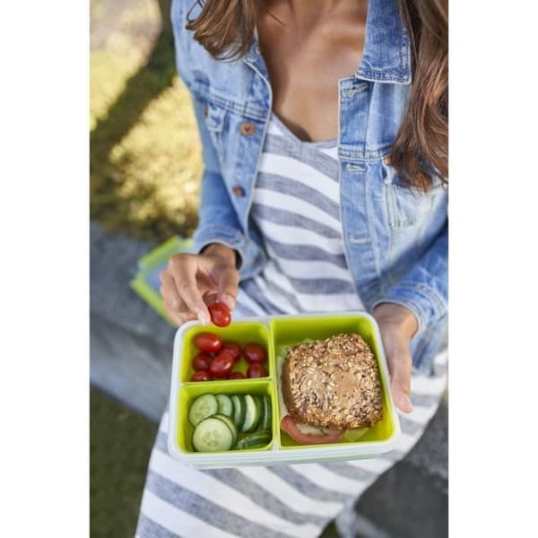 TEFAL Masterseal To Go Lunchbox, 1,2 L lunchlåda, 3 fack, 100 % lufttät, BPA-fri, 30 års garanti K3100412