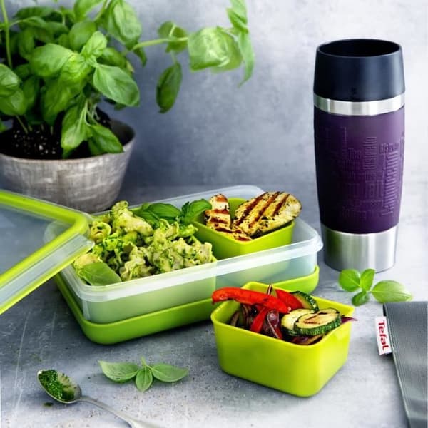 TEFAL Masterseal To Go Lunchbox, 1,2 L lunchlåda, 3 fack, 100 % lufttät, BPA-fri, 30 års garanti K3100412