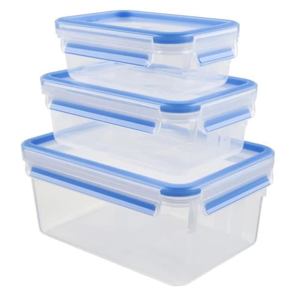 Tefal Masterseal Fresh 3 matförvaringsbehållare 2,30 L + 1 L + 0,55 L, Lufttät, BPA-fri, Mikrovågsugn K3028912