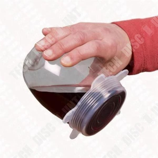 TD® Silikonredskap 6 delar Stretch Användbara lock Kökspropp Lock Fruktlock Skålar Skålar Krukor Frukt