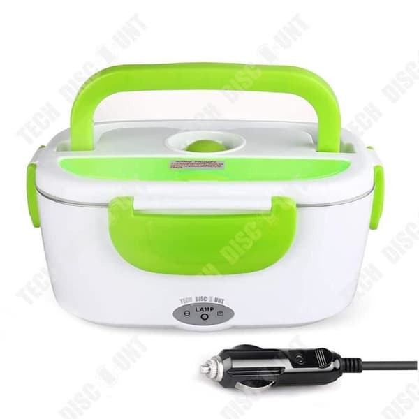 TD® Elektrisk Lunchbox 12V Rostfritt stål Fordonsvärmeisolering AC Elvärme Matlåda