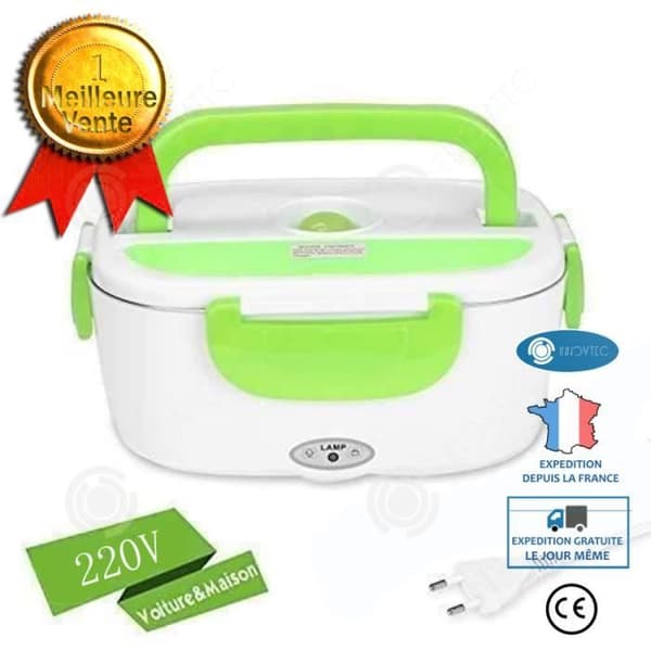 I® Elvärme Bento Box för Hushållsbox / Lätt att bära Uppvärmd Bento Box Grön och Vit