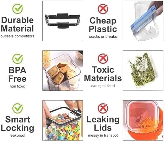 Set av plastmatbehållare, lufttät försegling, stapelbar design, 400 ml kapacitet