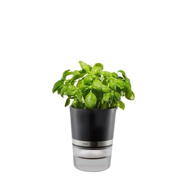 Krukor av aromatiska örter - Gefu - BOTANICO - Silver - Automatisk bevattningssystem - Vattensnivåmätare