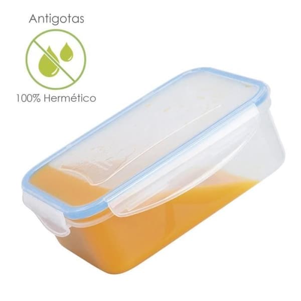 Set med lufttäta rektangulära plastbehållare (6 stycken) AFT 05025070