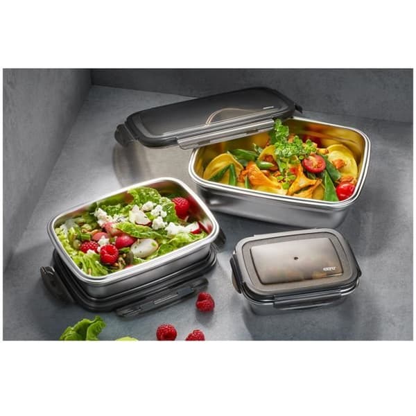 Förvaringslådor - GEFU - PREPPO - Silver - Set om 2 - Metall - Frys- och diskmaskinskompatibla